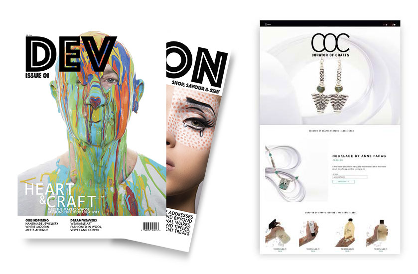 DEV-ON Magazine and curatorofcrafts.com